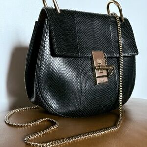 Chloé Drew Python Shoulder Bag